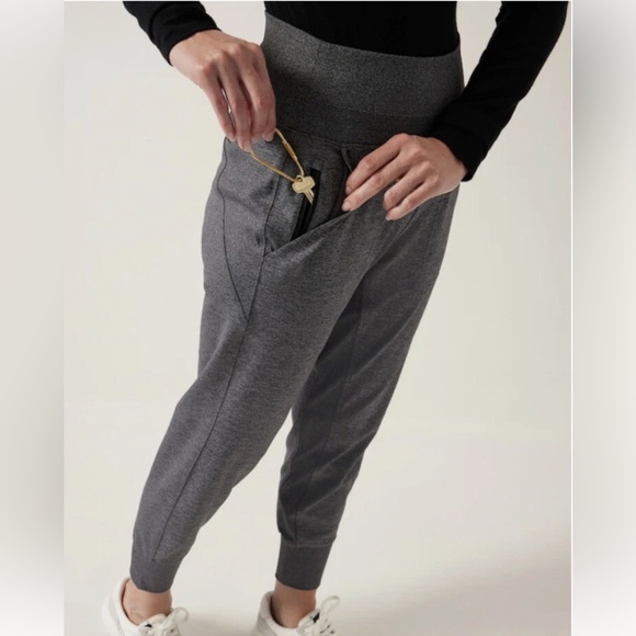 Athleta High Rise Venice Jogger, Heather Grey, MSRP $89, S - Picture 4 of 14